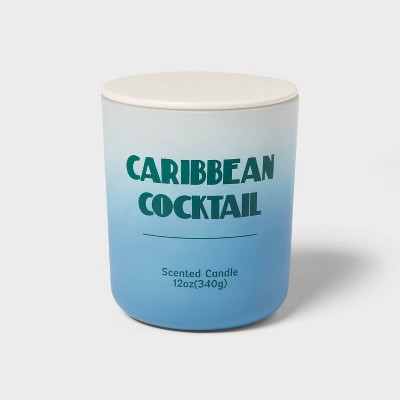 12oz Frosted Ombre Jar Candle Caribbean Cocktail - Room Essentials™