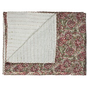 Taj Hotel Kantha Cotton Throw | 50"x70" | E - 1 of 4