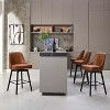 Swivel Bar Stools Set of 2, 30" Height Upholstered Barstools Comfortable Seat, Counter Height Bar Stools with Back for Kitchen, Home Bar, Dining Room - 4 of 4