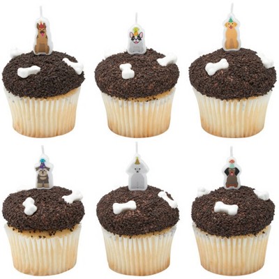 Bakery Crafts Party Dogs Candles - 6pc