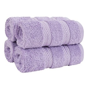 American Soft Linen 100% Cotton Turkish Luxury 4 Piece Washcloth Set, 13x13 inches Washcloth Hand Face Towels for Bathroom and Kitchen Washrags - 1 of 4