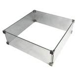 Manhattan Square Tempered Glass Wind Screen for Square Outdoor Fire Pit - Elementi