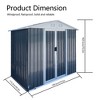 6FT x 4FT Metal Outdoor Storage Shed, Lockable Tool Storage Shed With Sliding Door & Air Vent, Utility Storage House for Backyard Garden Patio Lawn - 3 of 4