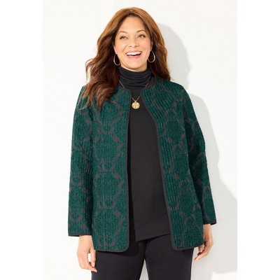 Catherines Women's Plus Size Reversible Quilted Jacket