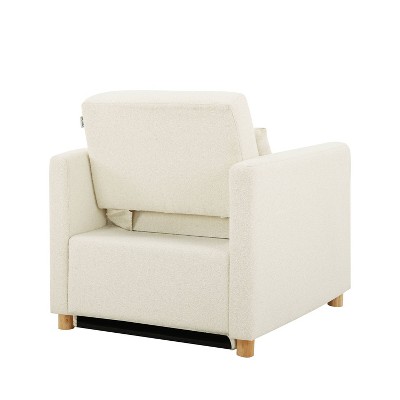 Ivory Down Fill Lawson Accent Chair with Iron Legs