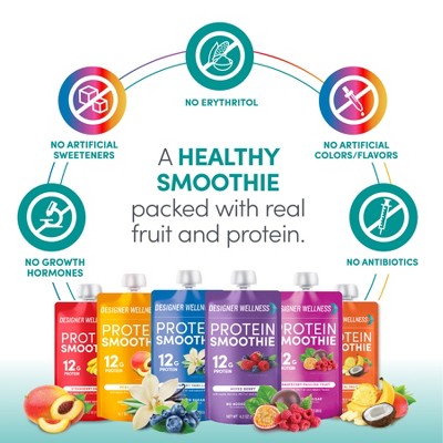Designer Wellness Mixed Variety Protein Smoothie Pack, 12 Count
