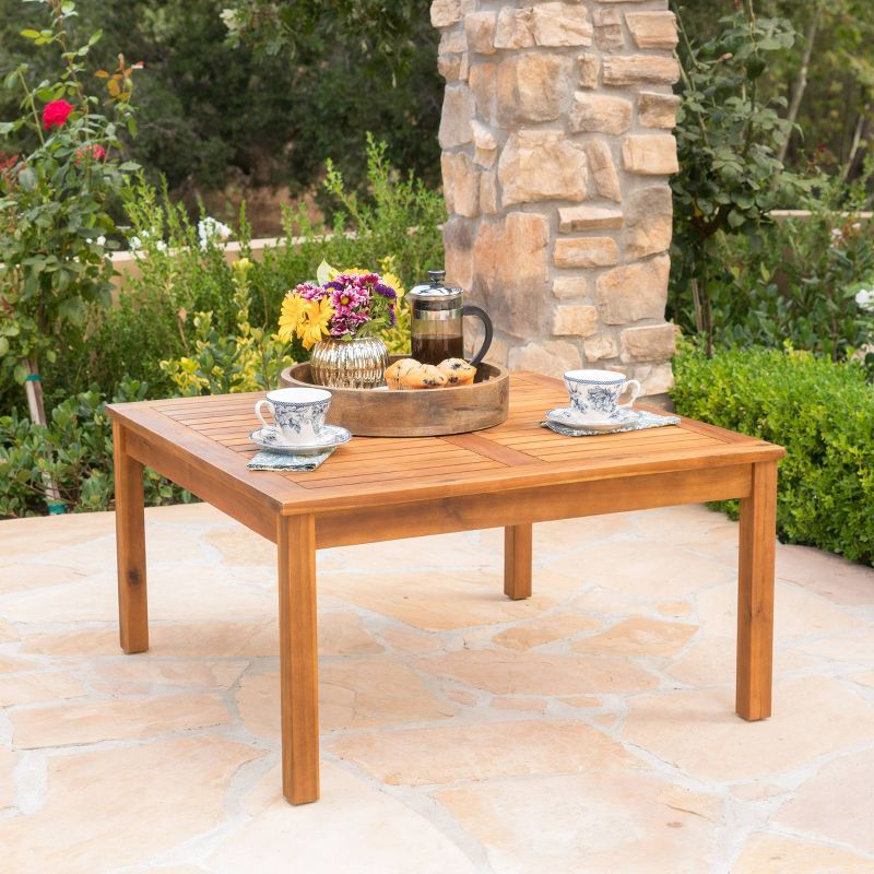 Perla Acacia Wood Coffee Table Brown - Christopher Knight Home, 3 of 7