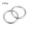 Unique Bargains Hanging Hardware 316 Stainless Steel Welded O-Rings 2 Pcs - 3 of 4