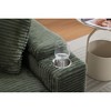 42" Corduroy Chaise Lounge Chair with Storage Armrest and Ottoman - 2 of 4