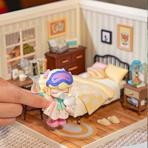 Robotime 3D Puzzles Plastic House Building Set Toy DIY Mini Figures Construction Toys Diorama Kit Gifts for Adults, Multicolor, 7.41"*1.74"*2.73" - 1 of 4