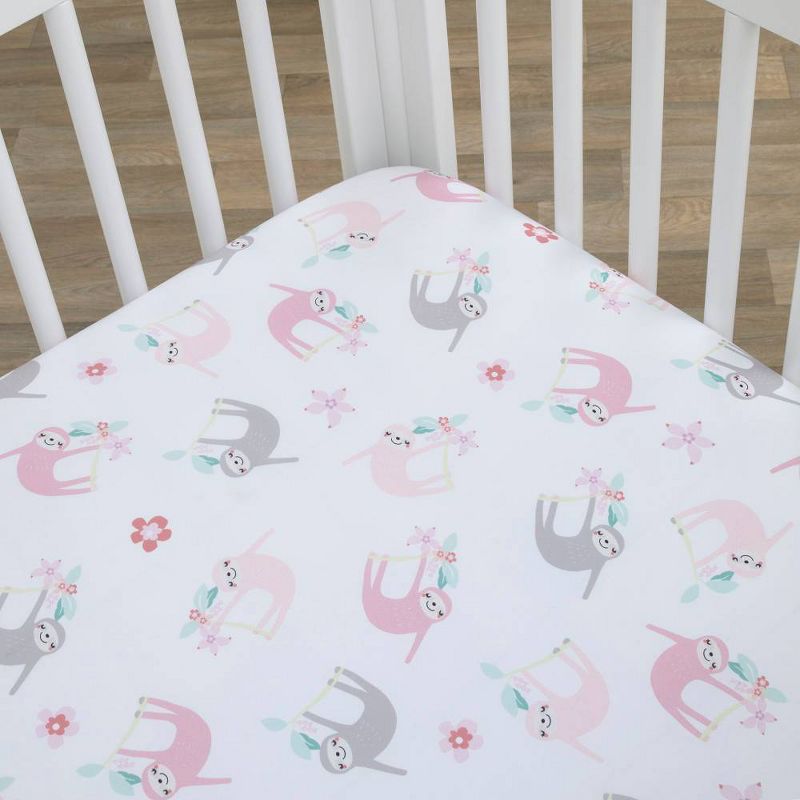 Little Love by NoJo Tropical Garden All Over Print Crib Sheet, 3 of 6