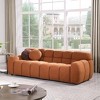 87.4 length ,35.83" deepth ,human body structure for USA people, marshmallow sofa,Polyester sofa ,3 seater, LIGHT BROWN Polyester - 2 of 4