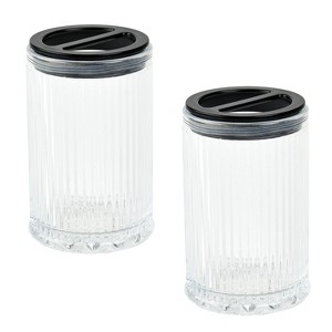 Cameo Toothbrush holder, Holds Your Toothbrushes and Toothpaste - Great Makeup Brush Holder, Non-Slip Protective Silicone Feet, Heavy Duty Glass - 1 of 4