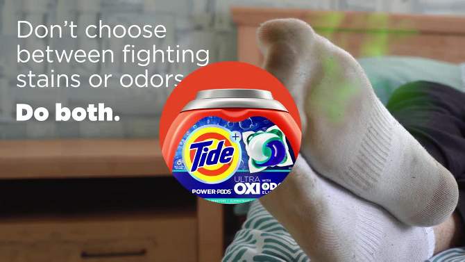Tide Ultra Oxi Power Pods HE with Odor Eliminators for Visible and Invisible Dirt Laundry Detergent Soap Pacs, 2 of 9, play video