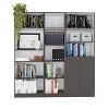 CAVINAS Bookcases for Living Room Piece Bookcase Set 42" W Storage Cabinet Bookshelf with 8 Shelves and Doors - 2 of 4