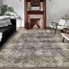 9x12 Area Rug, Washable Rug, Vintage Floral Carpet, Non Slip Kitchen Rugs, Entryway Rug, Bathroom Rugs, Thin Rugs for Bedroom, Stain Resistant Rugs - 3 of 4