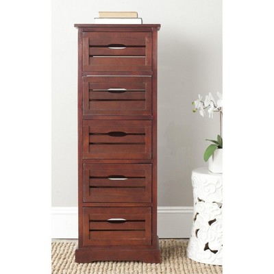 Coastal Charm Cherry Pine 5-Drawer Lingerie Cabinet