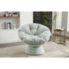 Papasan Chair w/Cushion and Frame,Oversized Comfy Chenille Upholstered Round Swivel Accent Chair for Living Room Bedroom - 3 of 4