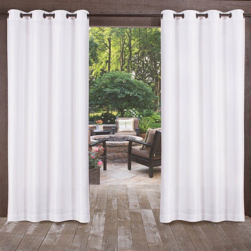 Set Of 2 Biscayne Grommet Top Light Filtering Window Curtain Panels - Exclusive Home, 1 of 9