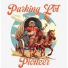 "Parking Lot Pioneer" Old West Wagon Football Cowboy Adult Long Sleeve Tee - 2 of 2