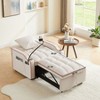 NicBex 3-in-1 Convertible Sleeper Chair,Multi-Pockets Folding Sofa Bed ,Couches with 1 USB Port and 1 Type-C Port for Living Room,Beige/Pink - 2 of 4
