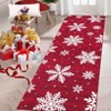 Washable Rug Christmas Rug Non Slip, Snowflake Printed Carpet - 4 of 4