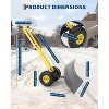 COZONY Heavy Duty Snow Shovel with Wheels, Metal Snow Pusher with Angled Blade & Adjustable Handle for Driveway, Sidewalk, Pavement & Doorway - 2 of 4
