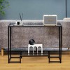 Costway Entryway Console Sofa Side Table W/Tempered Glass for Entrance Living Room - 4 of 4
