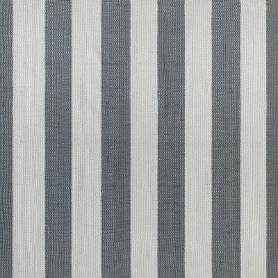 Gray and White Striped 5' x 7' Synthetic Area Rug