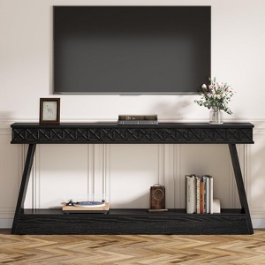 Tribesigns TV Stand for 55-80 Inches Television, 70.87" Entertainment Center with Open Storage Shelves, for Living Room, Bedroom,Black - 1 of 4