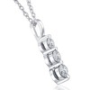 Pompeii3 1.00 Ct 3 - Stone Natural Diamond Pendant available in 14K White and Yellow Gold - 3 of 4
