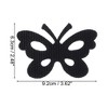 Unique Bargains Women's Butterfly Shape Hair Pad Bangs Patch Black 1 Pc - 4 of 4