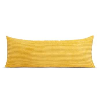 Sweet Jojo Designs Unisex Body Pillow Cover (Pillow Not Included) 54in.x20in. Corduroy Mustard Yellow