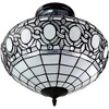 Amora Lighting Tiffany Style White 2-light Ceiling Fixture 16" High - 3 of 3