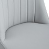 TopComfy Dining Chairs Set Of 4 Pieces Modern Restaurant Chairs Pu Artificial Leather Backrest Cushions And Legs For Kitchens, Gray, 17"*21.6"*35" - 4 of 4