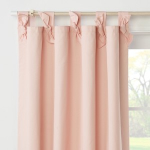 Blackout Tie Top Embellished Kids' Panel with Ties Pink - Pillowfort™ - 1 of 4
