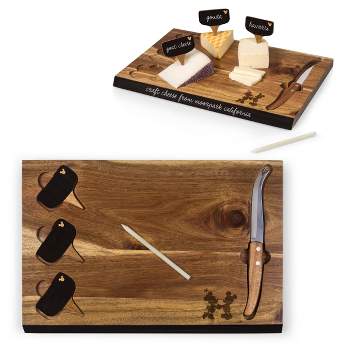 PICNIC TIME Star Wars Darth Vader Icon Glass Top Cutting Board & Knife Set,  Cheese Boards Charcuterie Boards, Serving Platter, (Parawood & Bamboo)