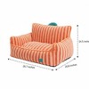 zeze Striped Furniture Style Sofa Pet Bed – Colorful Plush Couch for Cats & Small Dogs, Soft, Washable, Space-Saving Design - 2 of 4