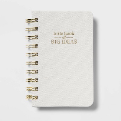 96 Sheet College Ruled Journal 4x5.5 Spiral Cream Linen - Threshold™