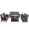 Gymojoy Sofa Chair with Propane Fire Pit Table Set - 3 of 4