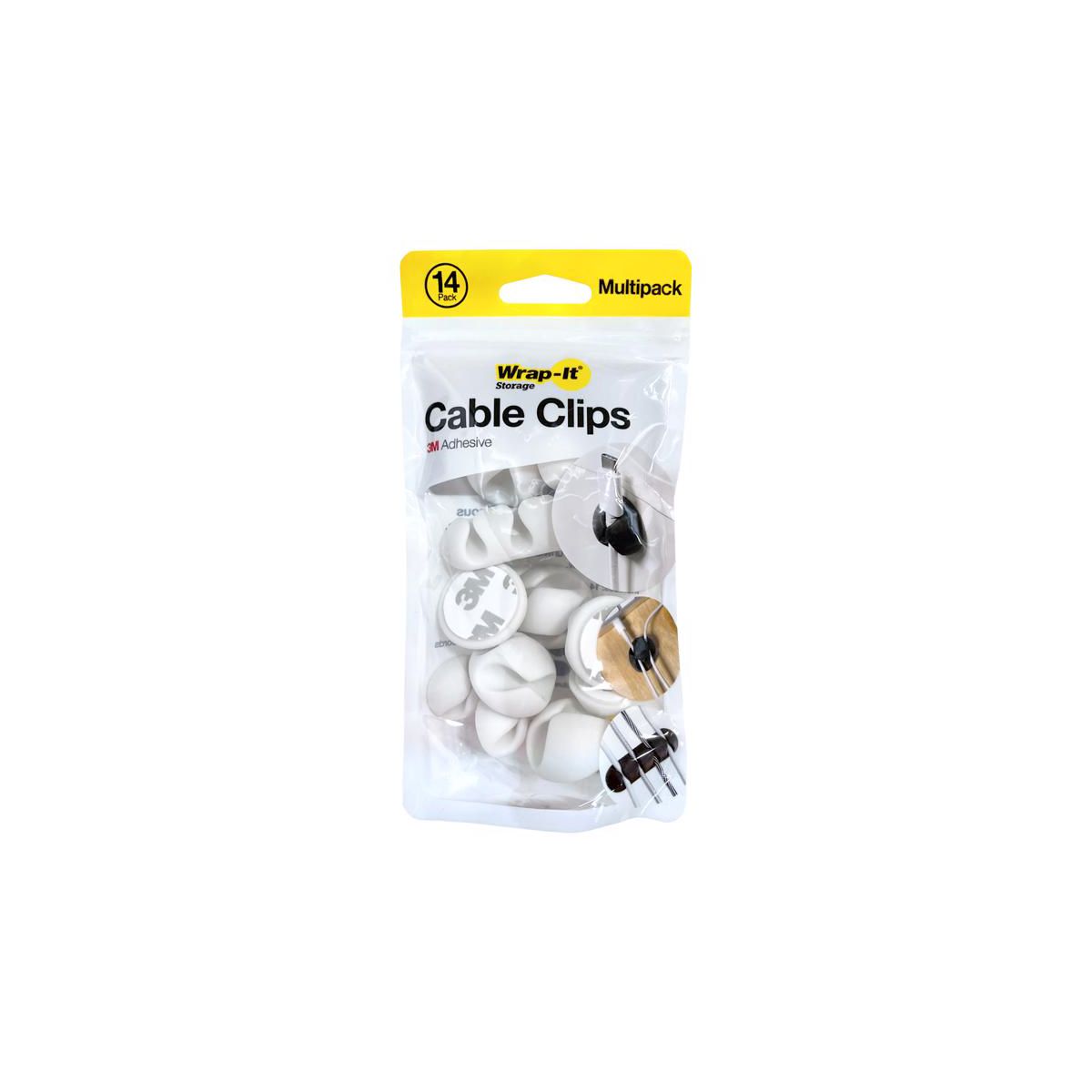 Wrap-It 1 in. L White Plastic Cable Clip (Case of 6)
