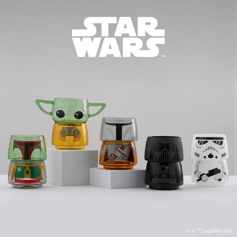 JoyJolt Star Wars™ Stackable Character Collection Boba Fett Stackable Glasses - 8 oz, 5 of 6