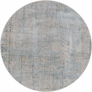 Hauteloom Fallin Gray Abstract Striped Luxe Rug - 1 of 4