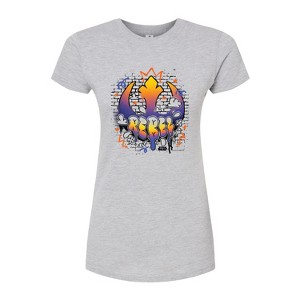 Women's - Star Wars - Rebel Graffiti Fitted Graphic T-Shirt - 1 of 2