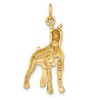 Black Bow Jewelry 14k Yellow Gold 2D Satin and Diamond Cut Boxer Pendant - 3 of 4