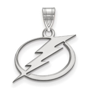 Black Bow Jewelry Sterling Silver Tampa Bay Lightning NHL Medium Pendant - 1 of 3