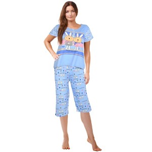 JEFFRICO Womens Pajamas For Women Capri Set Sleepwear Soft Pajamas - 1 of 4