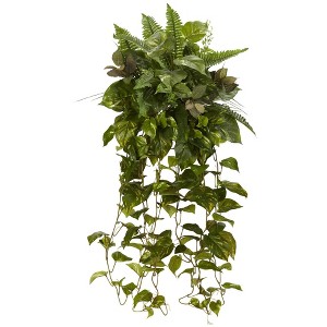 Nearly Natural 36-in Mixed Greens Hanging Artificial Plant (Set of 2) - 1 of 1