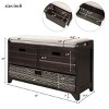 Assembled Storage Bench with Cushion, Multi-functional Storage Bench,Shoe Bench for Entryway, Mudroom, Hallway, and Bedroom-Maison Boucle - 3 of 4