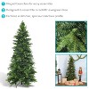 Sunnydaze Indoor Artificial Unlit Slim Christmas Tree with Metal Stand and Hinged Branches - Green - 2 of 4